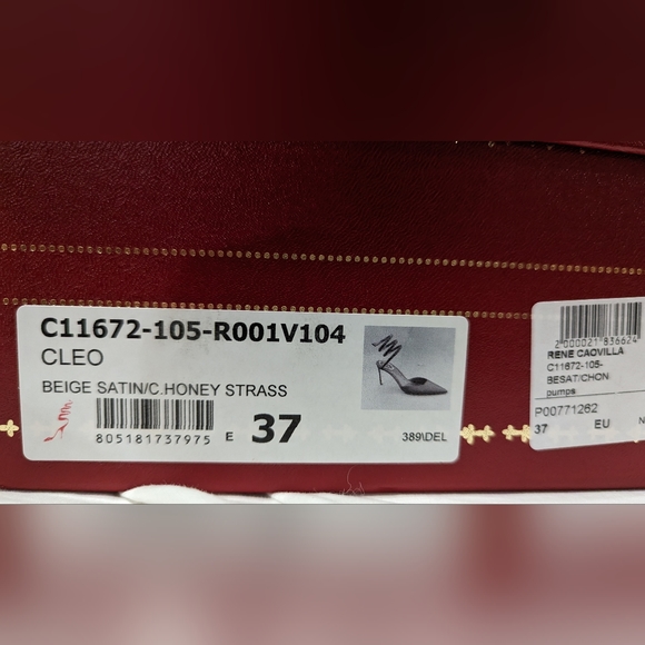 New Rene Caovilla Satin Champagne Heels size 37 - Picture 7 of 8